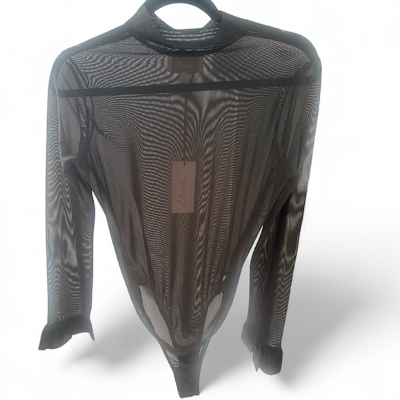 Cleobella Melanie Black Sheer Bodysuit - Size M - Picture 3 of 12
